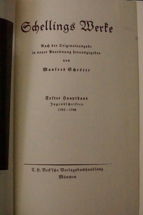 Schellings Werke