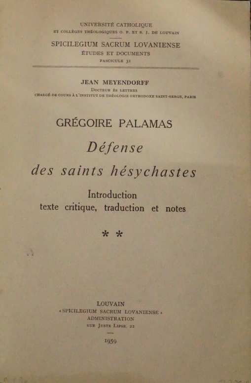 Défense des saints hésychastes