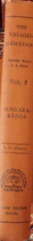 The Valmiki Ramayana - Vol 5 Sundarakanda