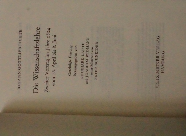 Die Wissenschaftslehre
