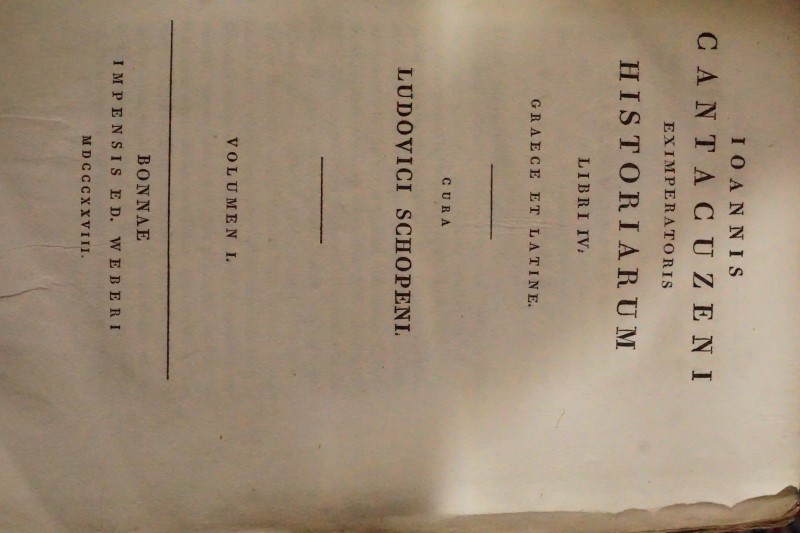 IOANNIS CANTACUZENI Eximperatoris HISTORIARUM Libri IV