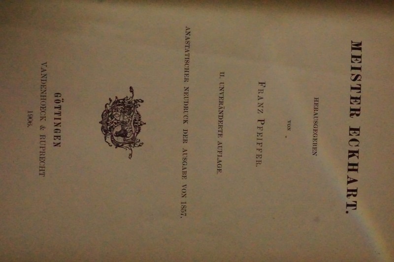Herman von Frtitslar, Nicolaus von Strassburg. Second Book Meister Eckhart