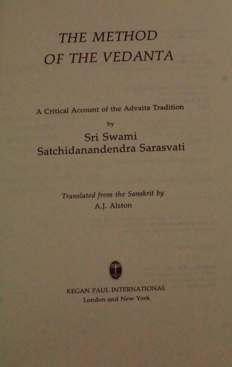 The method of the Vedanta