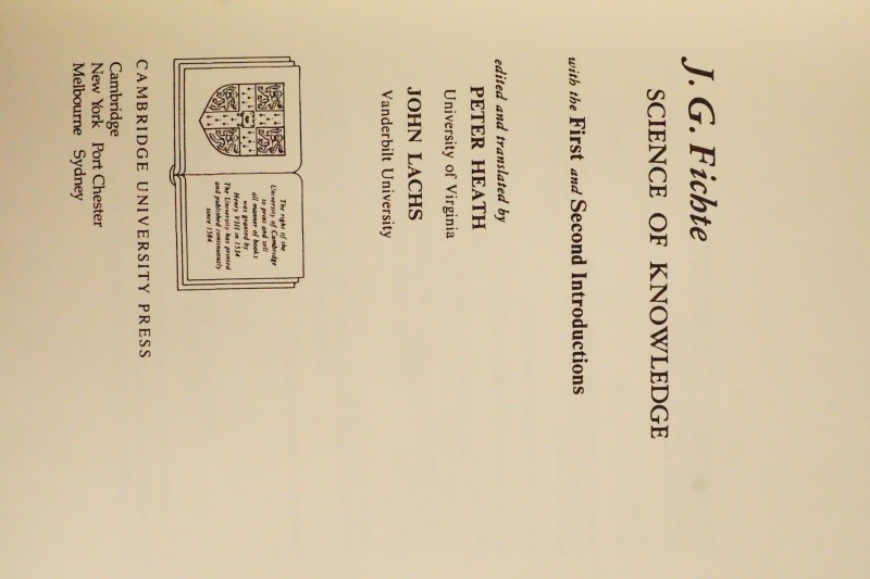 The Science of Knowledge