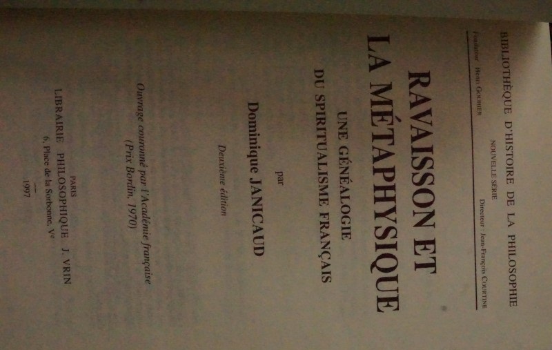 Ravaisson et la Métaphysique