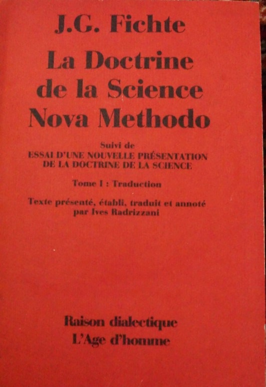 La Doctrine de la Science Nova Methodo