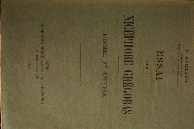Essai sur Nicéphore Grégoras
