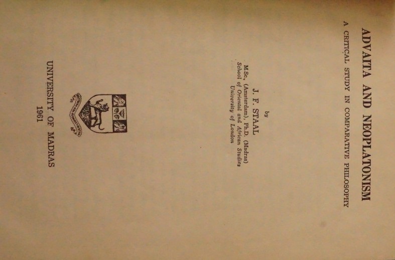 Advaita and Neoplatonism