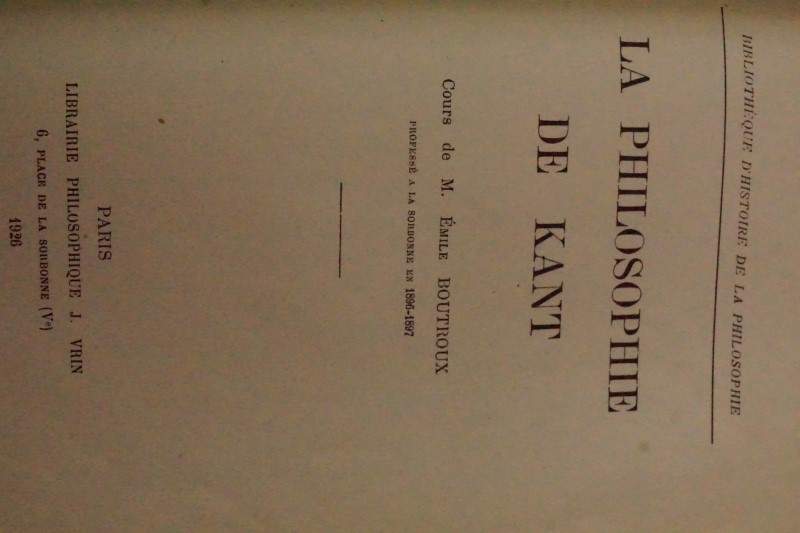 La Philiosophie De Kant