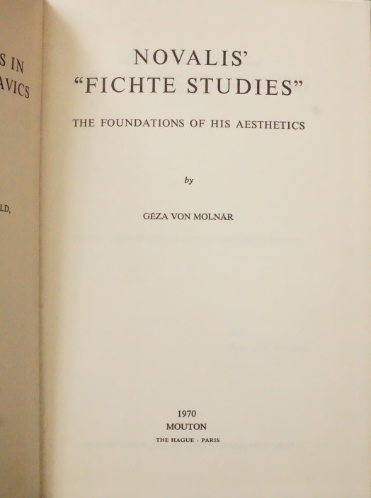 Novalis' "Fichte Studies"