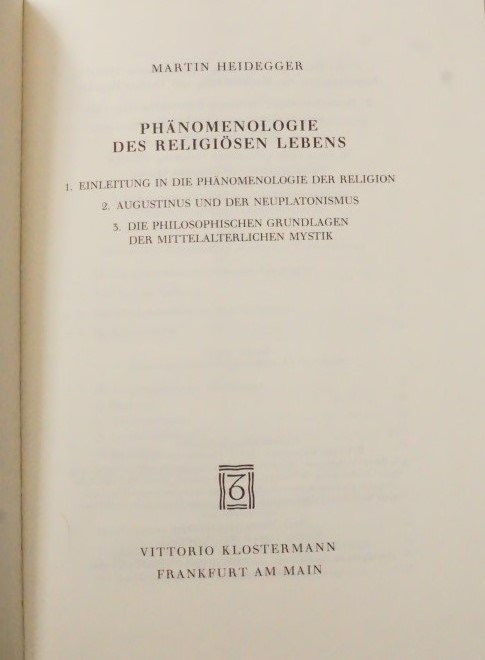 Martin Heidegger - Gesamtausgabe - II Abteilung Vorlesungen