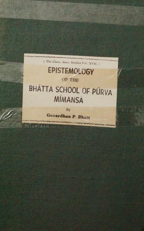 Epistemology of the Bhatta School of Purva Mimanska