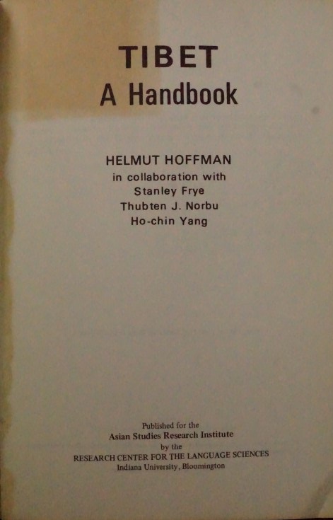Tibet a handbook