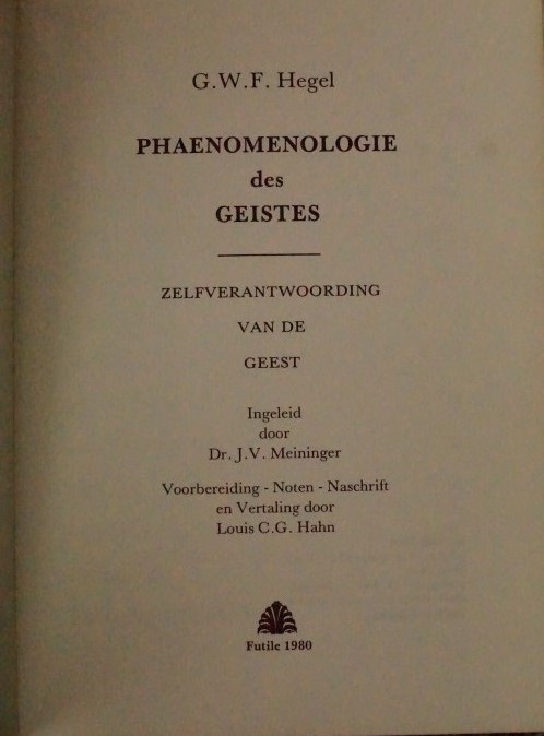 Hegel - Zelfverantwoording van de geest 