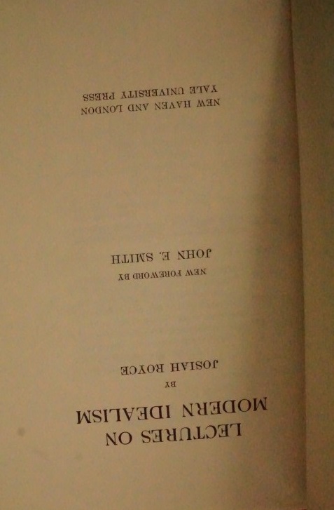 Lectures on Modern Idealism