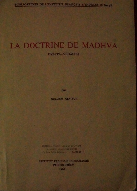 La Doctrine de Madhva - Dvaita-Vedanta