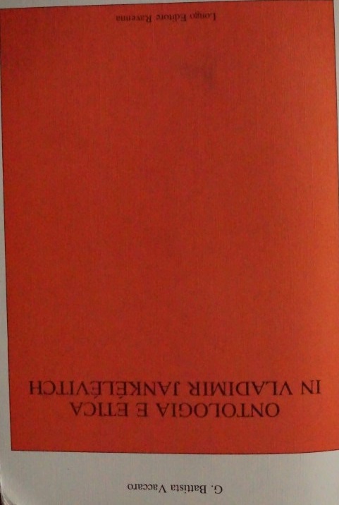 Ontolpgia e Etica in Vladimir Jankélévitch