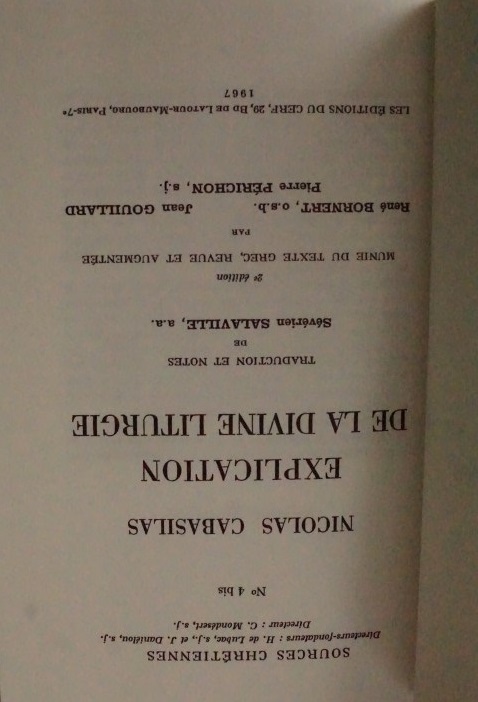 Explication de la divine Liturgie