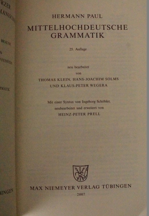 Mittelhochdeutsche Grammatik