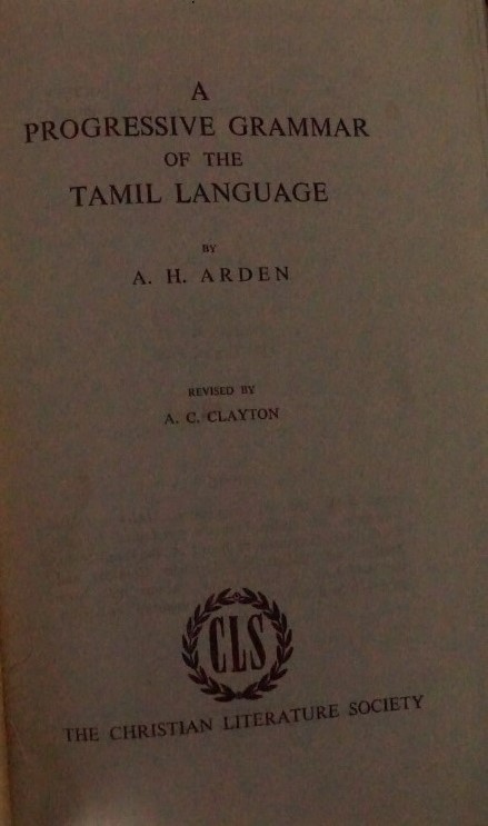 A Progressive Grammar of the Tamil Language