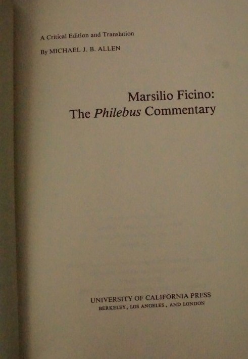 The Philebus Commentary