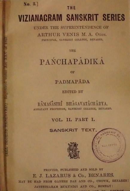 The Panchapadika of Padmapada 