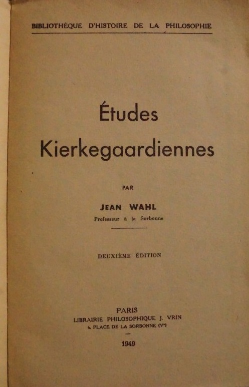 Etudes Kierkengaardiennes