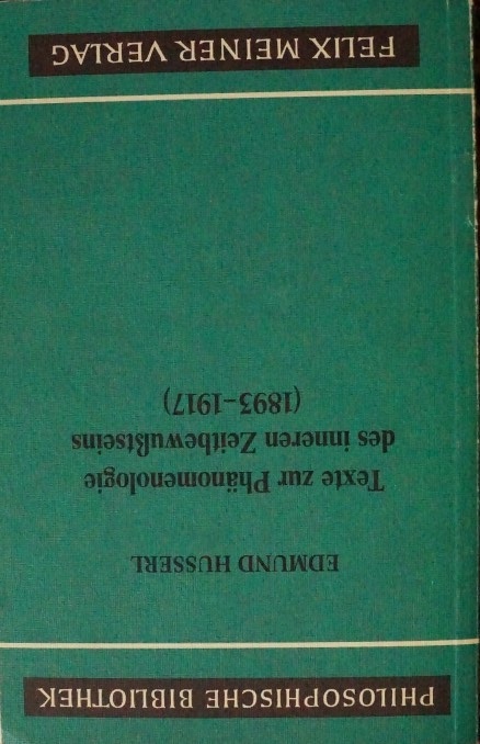 Texte zur Phänomenologie des inneren Zeitbewustseins