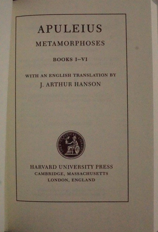 Apuleius Metamorphoses books 1-6
