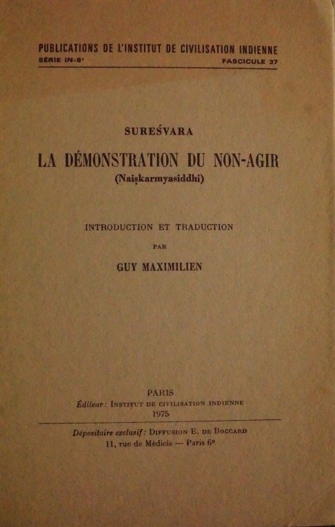 La Démonstration du Non-Agir - Naiskarmyasiddhi