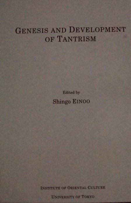 Genesis  and Development of Tantrism