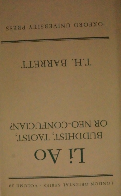 Li Ao - Buddhist, Taoist or Neo-Confucian ?