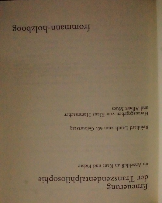 Erneuerung der Tranzendentalphilosophie - im anschluss an Kant und Fichte