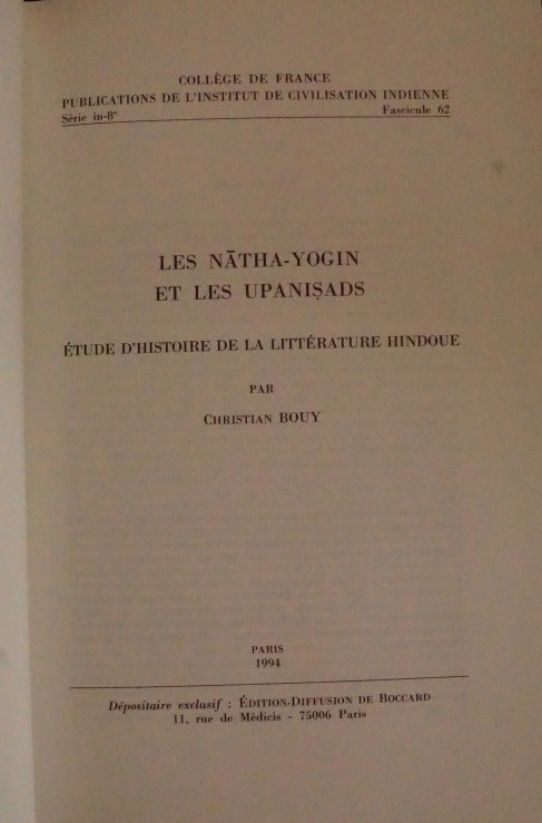 Les Nathan-Yogin et les Upanisads