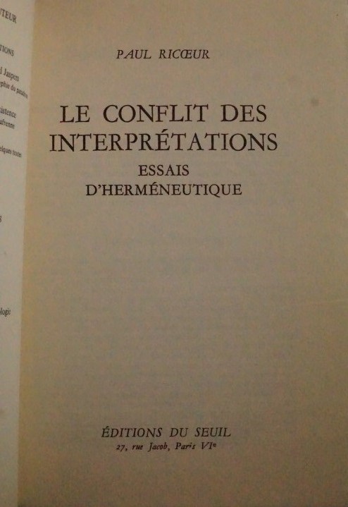 Le conflit des interprétations 