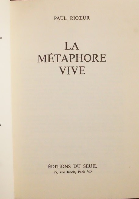 La métaphore vive