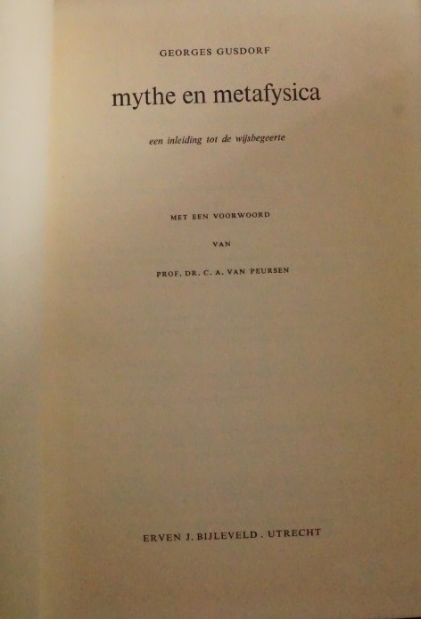 Mythe en Metafysica