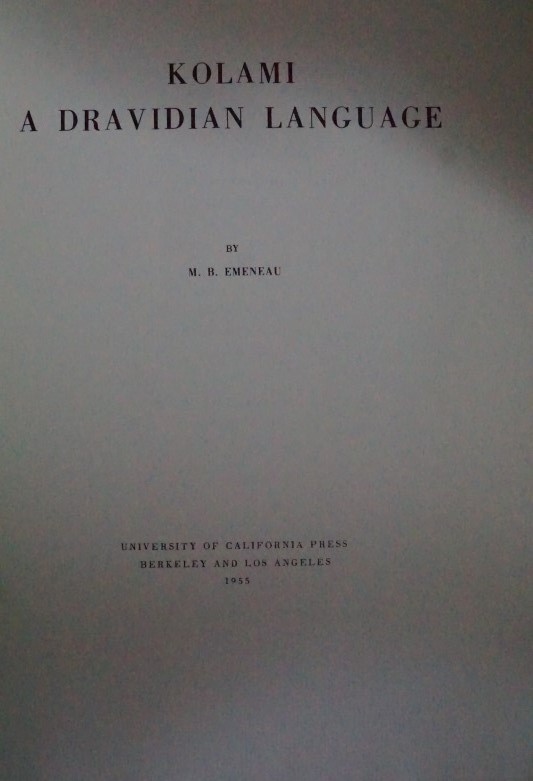 Kolami - A Dravidian Language
