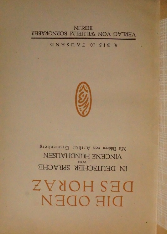 Die oden des Horaz