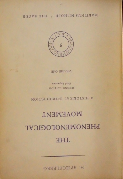 The Phenomenological Movement - Volume one