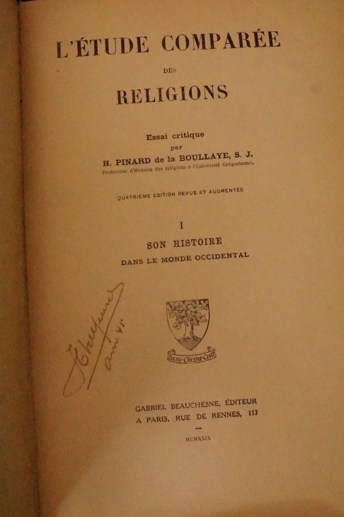 L`Étude Comparée des Religions - I Son Histoire 