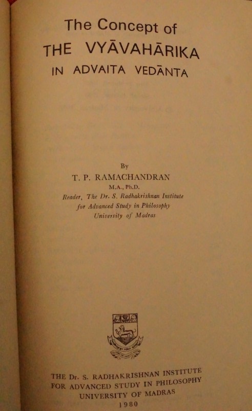 the Concept of The Vyavaharika in Advaita Vedanta