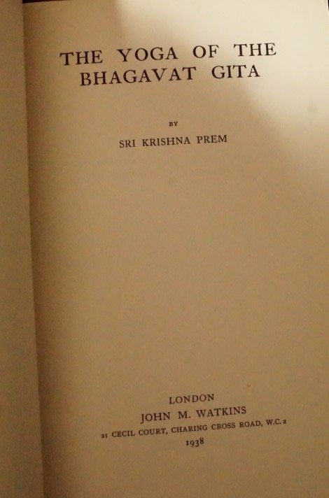 The Yoga of the Bhagavat Gita 