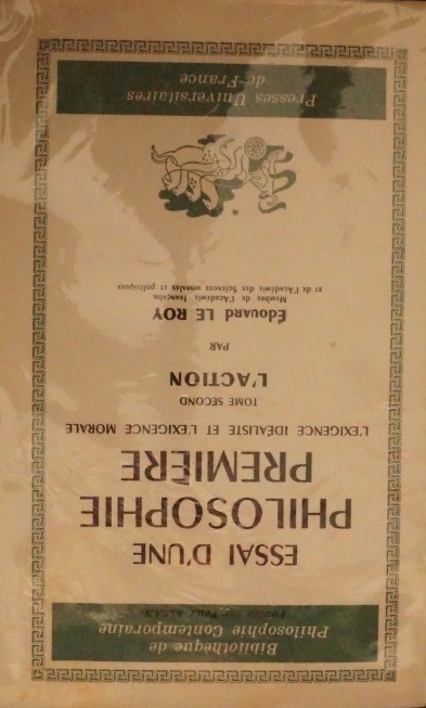 Essai d`une Philosophie Première - Tome second L`Action