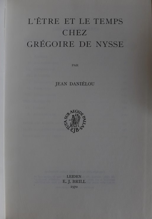 L`Être et le Temps chez Grégoire De Nysse
