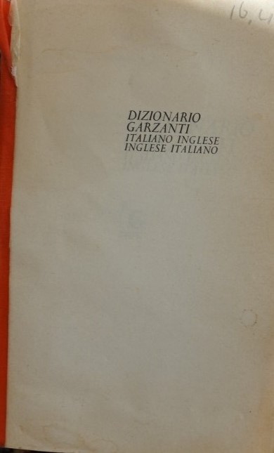 Dizionario Garzanti Italiano Inglese