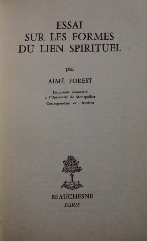 Essai sur les Formes du Lien Spirituel