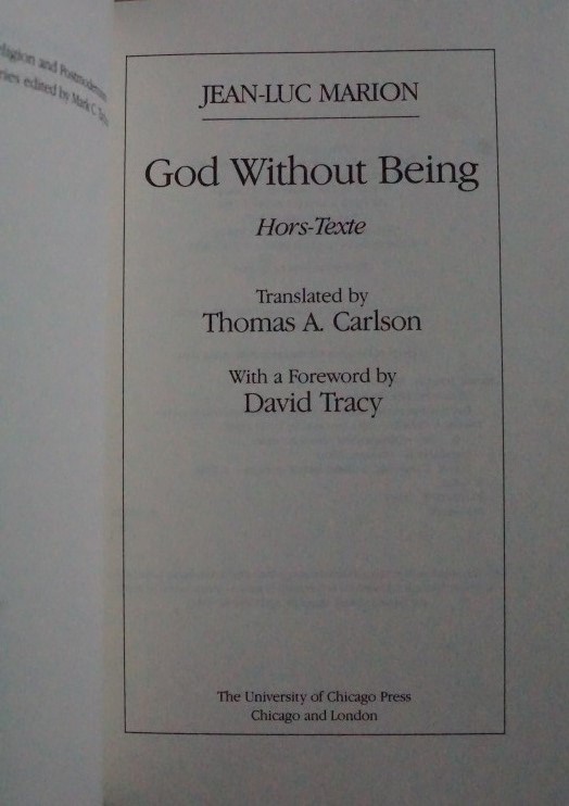God Without Being 