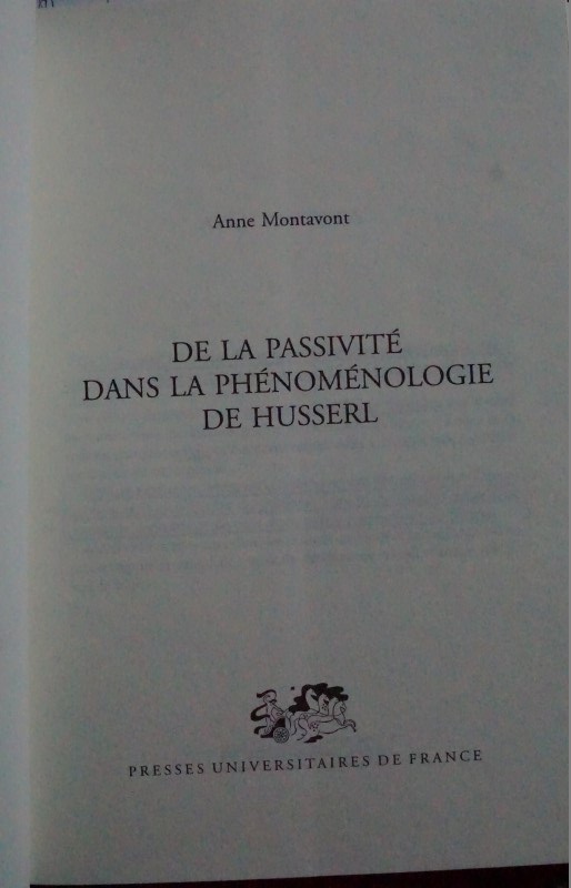 De la passivité dans la phénoménologie de Husserl