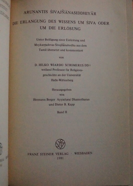 Die Erlangung des Wissens um Siva oder um die Erlösung